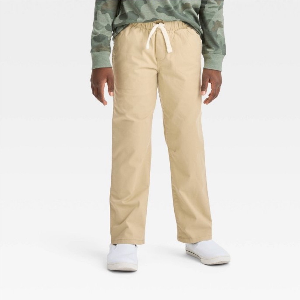 Kids Tan Drawstring Pants